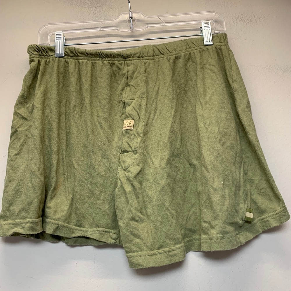 Joe Joseph Abboud Lounge Shorts Mens XL Green Good Cotton Jersey Button Fly